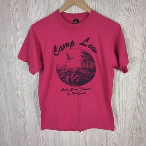 Vintage Screen Stars Adult Medium Pink Camp Law Girl Scouts Savannah GA T-Shirt